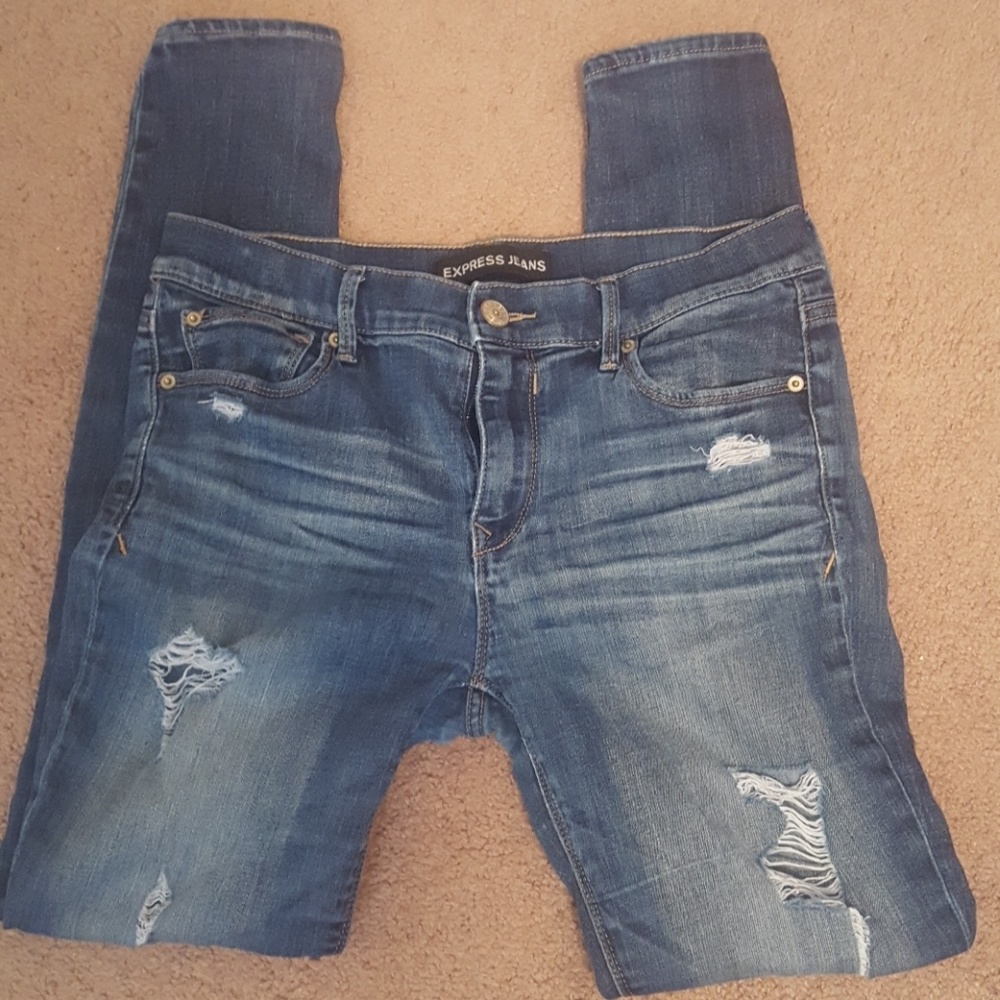 Express distressed jeans sz 12r